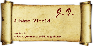 Juhász Vitold névjegykártya
